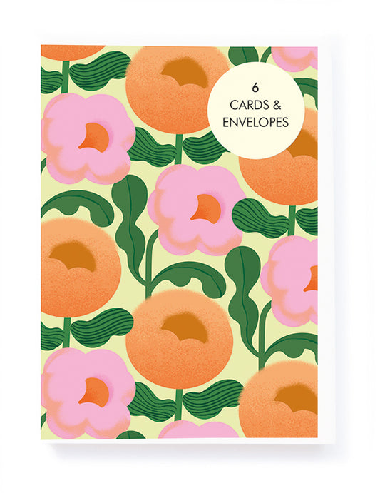 Peachy Floral Notecards