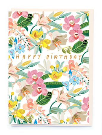 Tropical Flowers Birthday