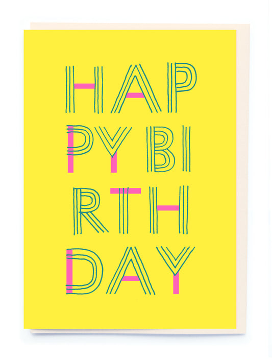 Stripy Type Birthday